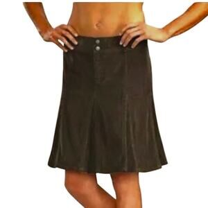 Athleta Whenever Corduroy Skirt Womens Size10 Black A-Line Stretch Fine Wale